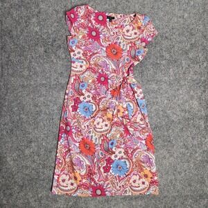 Talbots Petite Dress Women P Multicolor‎ Floral Print Summer Flower Outdoor Prep